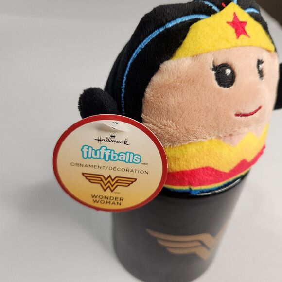 Wonder Women Gift Set Fluffballs Ornament Plush 4" Hallmark DC Comics Mug Cup - Picture 6 of 12